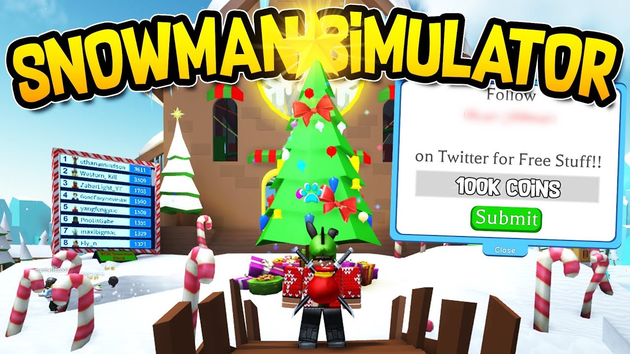 New Snowman Simulator New Codes Youtube - snowman roblox bubble gum simulator