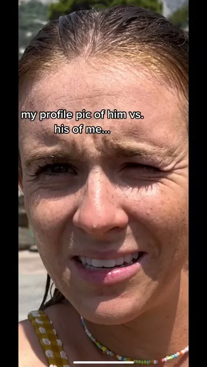 my profile pic of him vs his of me..