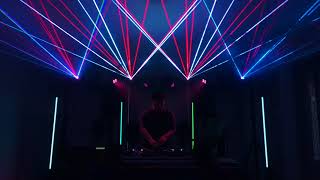 Trying to DJ while operating lights and lasers