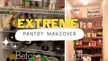 Extreme Pantry Makeover 2022|| Pantry Organization + DIY Floating Shelves