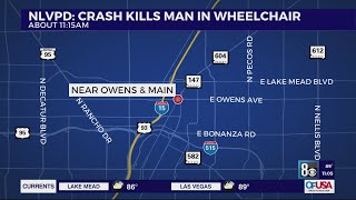 Police: Man in wheelchair hit, killed in North Las Vegas crash