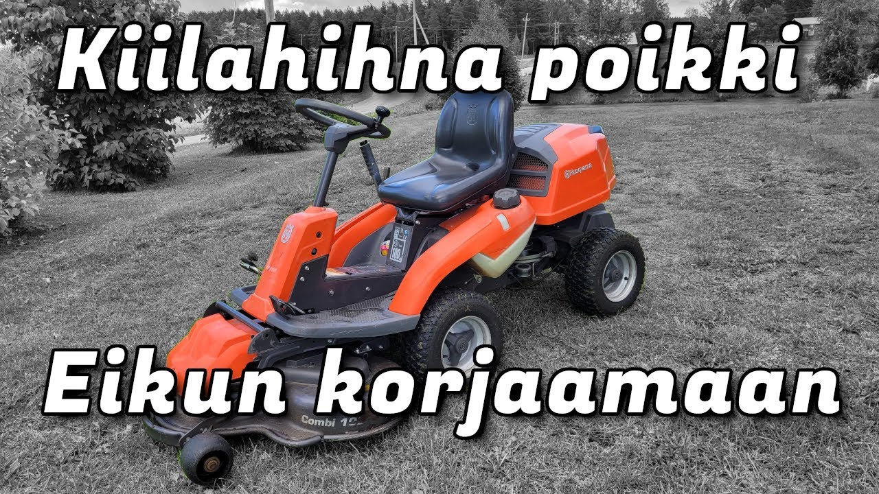 Vaihdetaan Husqvarna Rideriin leikkuupöydän kiilahihna ja kokeillaan onko laakereissa välystä