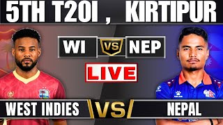 Live: Nepal vs West indies, 5th T20I | NEP vs WI Live Match today | Live Score & Commentary