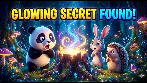 The Magical Glowing Forest Panda, Rabbit & Hedgehog Adventure Pixar Style Animation.