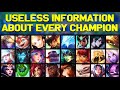 Useless information about every league of legends champion