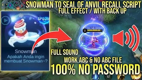 SNOWMAN TO SEAL OF ANVIL CRAWLERS RECALL SCRIPT WITH SOUND NO PASSWORD ABC & NO ABC FILE YVE PATCH