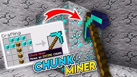 chunk miner pickaxe for Minecraft pocket edition | chunk miner Minecraft @ChapatiHindustaniGamer