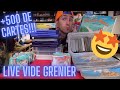 Live vide grenier  du retrogaming   de 500 cartes dbz des vinyles bref de grosses trouvailles