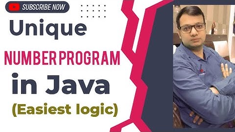 Unique Number program in Java | ICSE and ISC