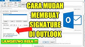Microsoft Outlook 2016 Create A Signature Youtube
