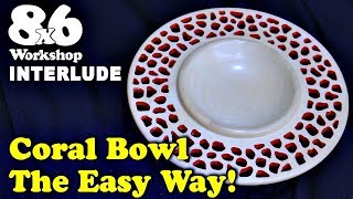 Woodturning  - Tulipwood Coral - Bowl Pierced the Easy Way! - An Interlude!