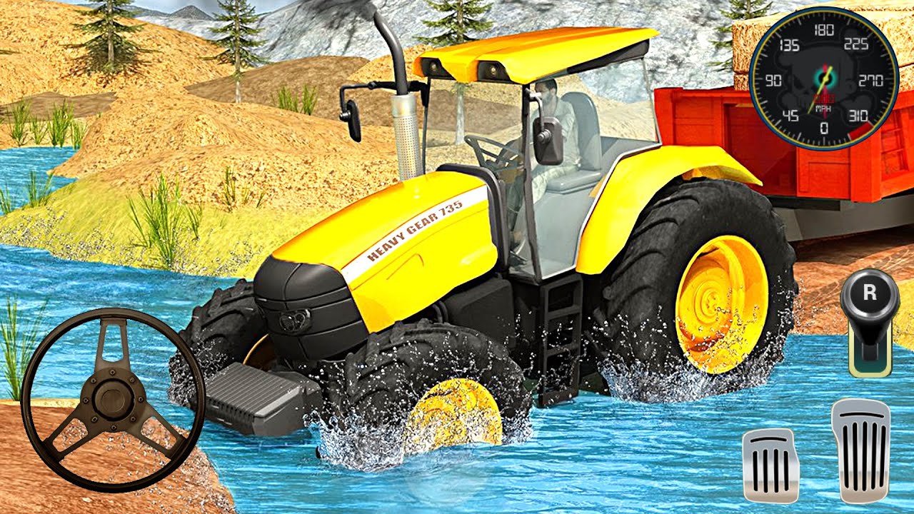 Farming Tractor Cargo Sim - Mountain Jeep Driver - Offroad Tractor Cargo Driver - Farming Simulatior
