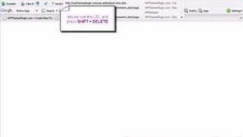Delete single URL (Firefox)