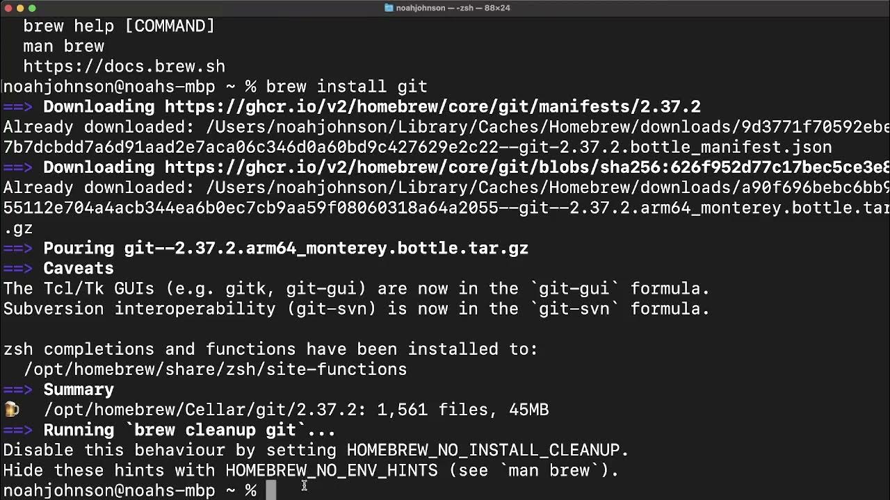 Install Git on Mac Using Homebrew YouTube