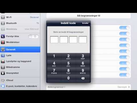 Begrænsninger på ipad