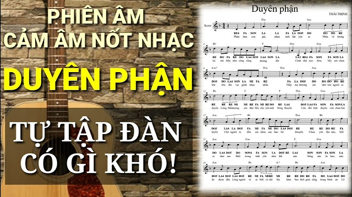 Nốt nhạc bài Duyên phận organ