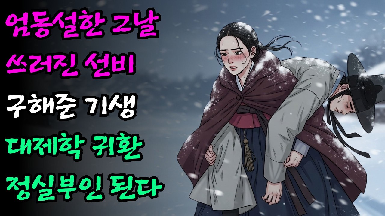 엄동설한에 쓰러진 선비를 구해준 기생, 훗날 대제학이 되어 돌아온 선비가 그녀를 정실부인으로 맞은 사연  | 로맨스 야담