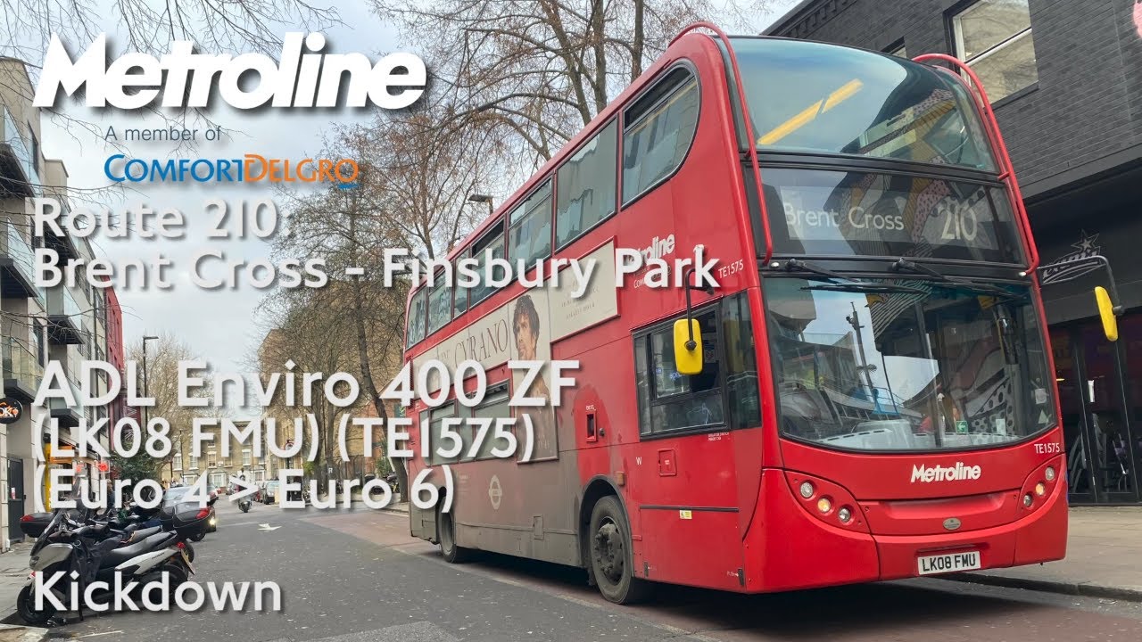 Kickdown | Metroline Route 210 | LK08 FMU (TE1575) | ADL Enviro 400 ZF