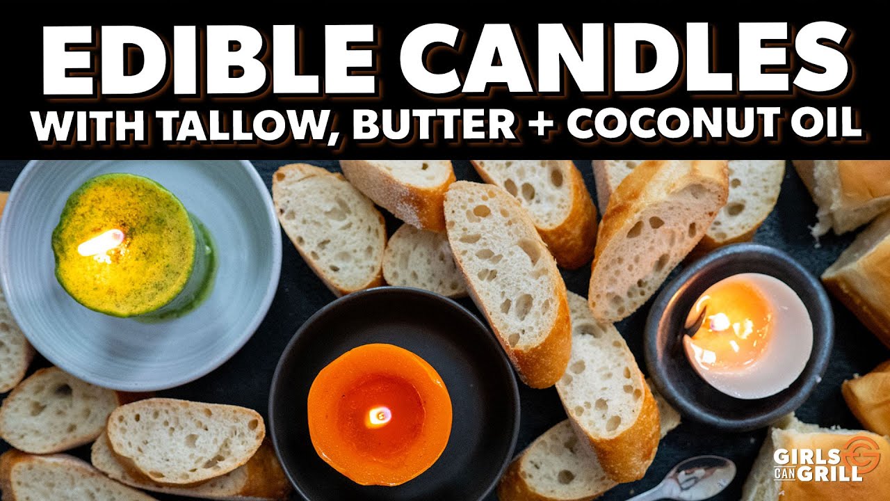 Edible Candles with Tallow, Butter or Coconut Oil