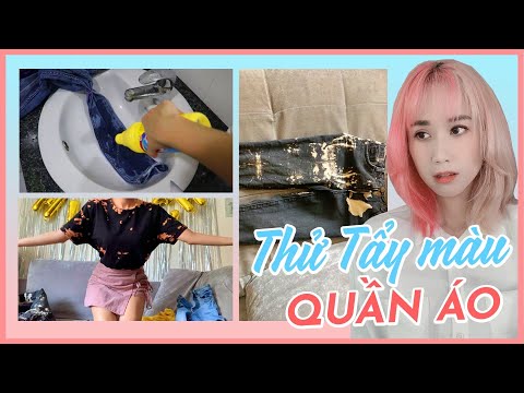 LẦN ĐẦU THỬ TẨY ÁO THUN QUẦN JEAN VÀ CÁI KẾT BẤT NGỜ | DIY BLEACH CLOTHES | HƯƠNG WITCH | Foci