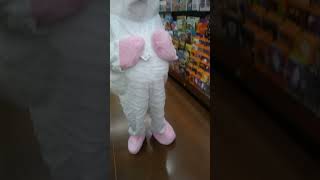 Anjuanyourhero in unicorn suit going crazy in Walmart, Excuse Camera Angle Don't Know Fix.