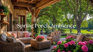 Spring porch ambience 🌷 Soothing music with golf course views for relaxation