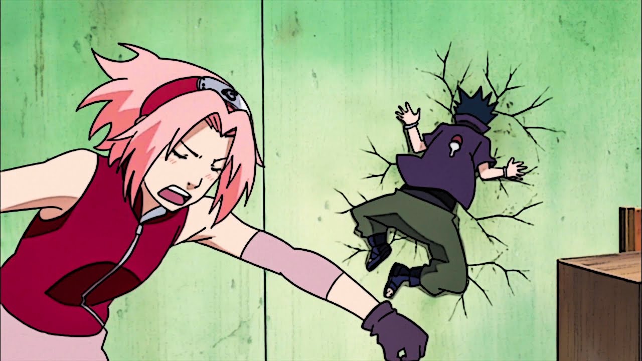 Sakura Gets Angry And Hits Sasuke After Tackling Tenten Youtube