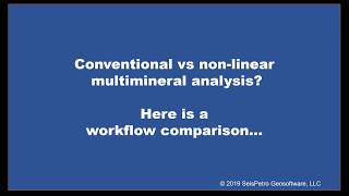 Comparison of workflows for multimineral analysis