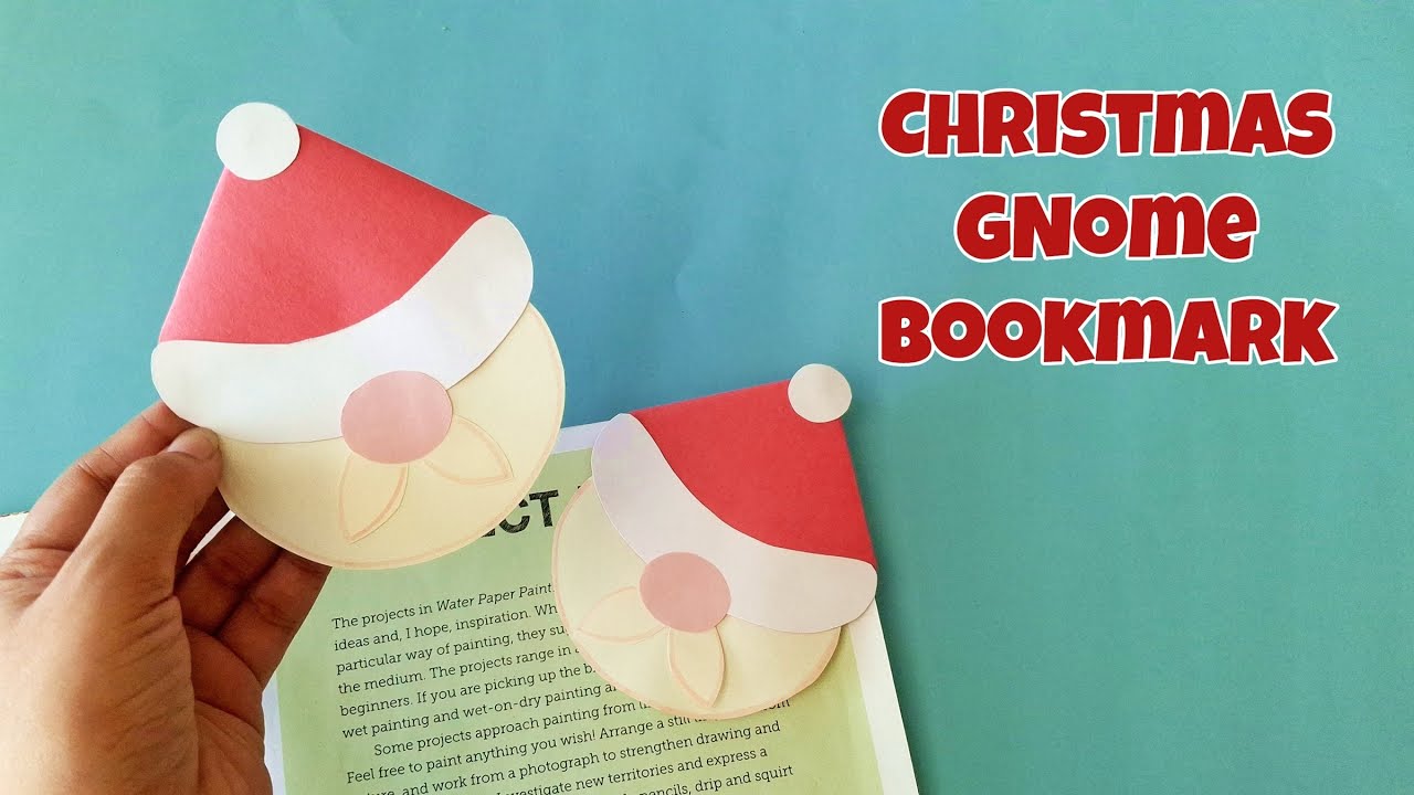 DIY Origami Gnome Bookmark | Easy Christmas Paper Craft | Fun Craft with Free Template