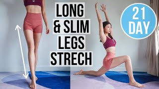 15 MIN STRETCH FOR SLIM & LONG LEGS | 21Day Lower Body Transform Program