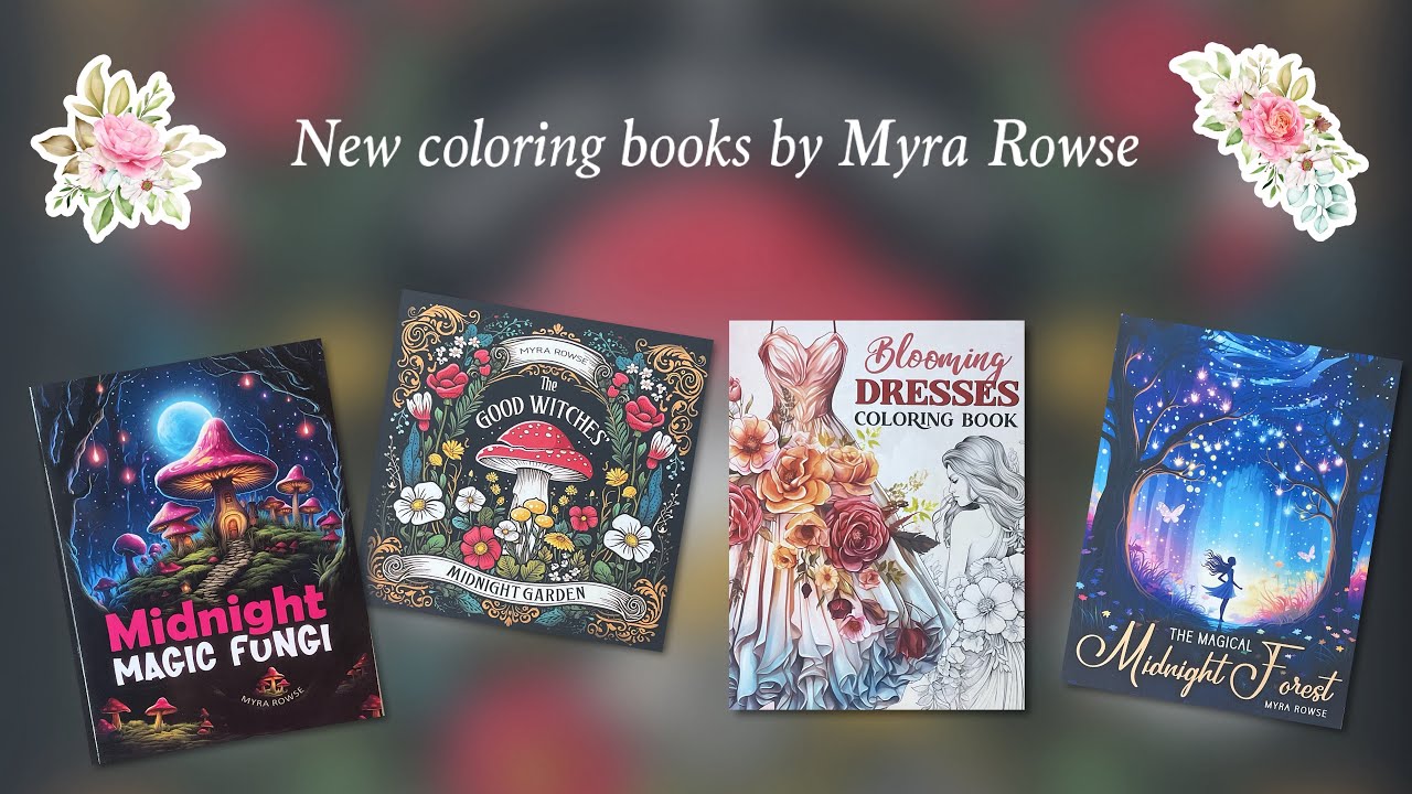 📚 New coloring books by Myra Rowse - flip through