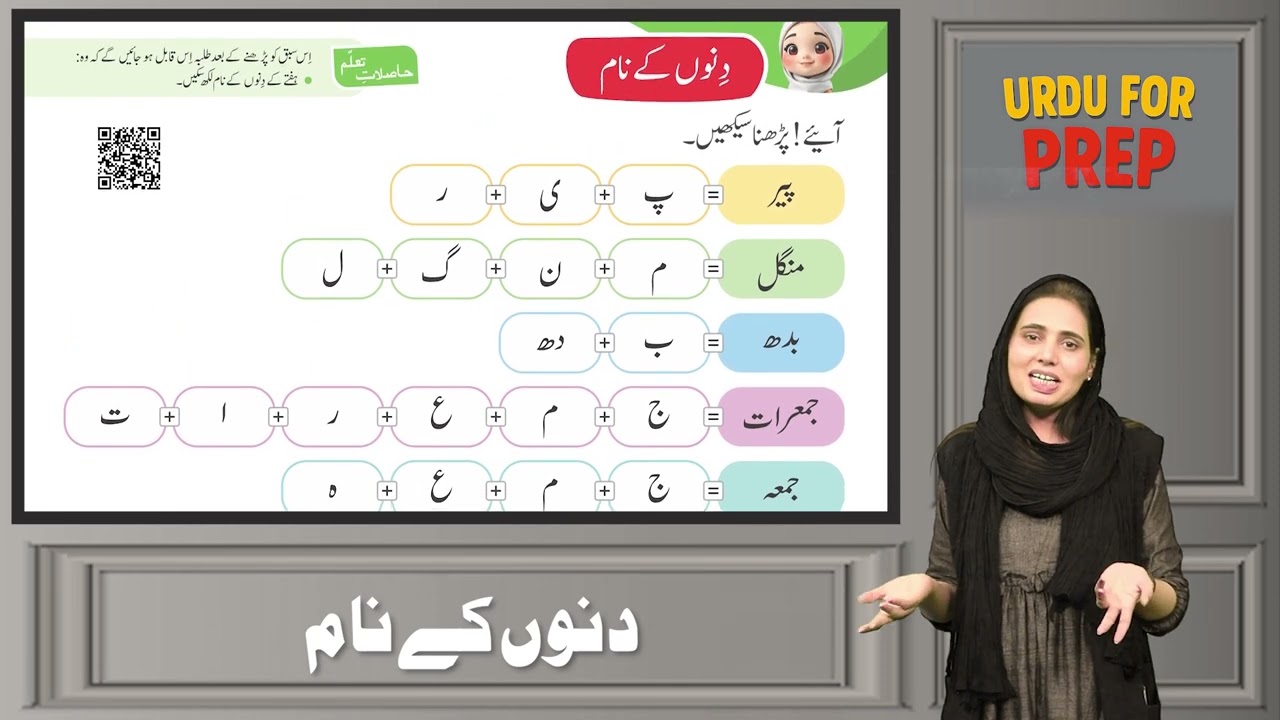 Urdu for Kids 5+ | Parents’ Guide to Teaching Names of Days (دِنو کی نام)