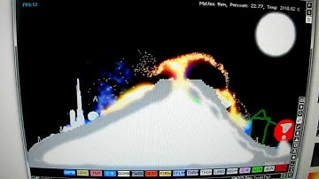Liams Volcano Eruption Simulation with Physics Simulation Software. He