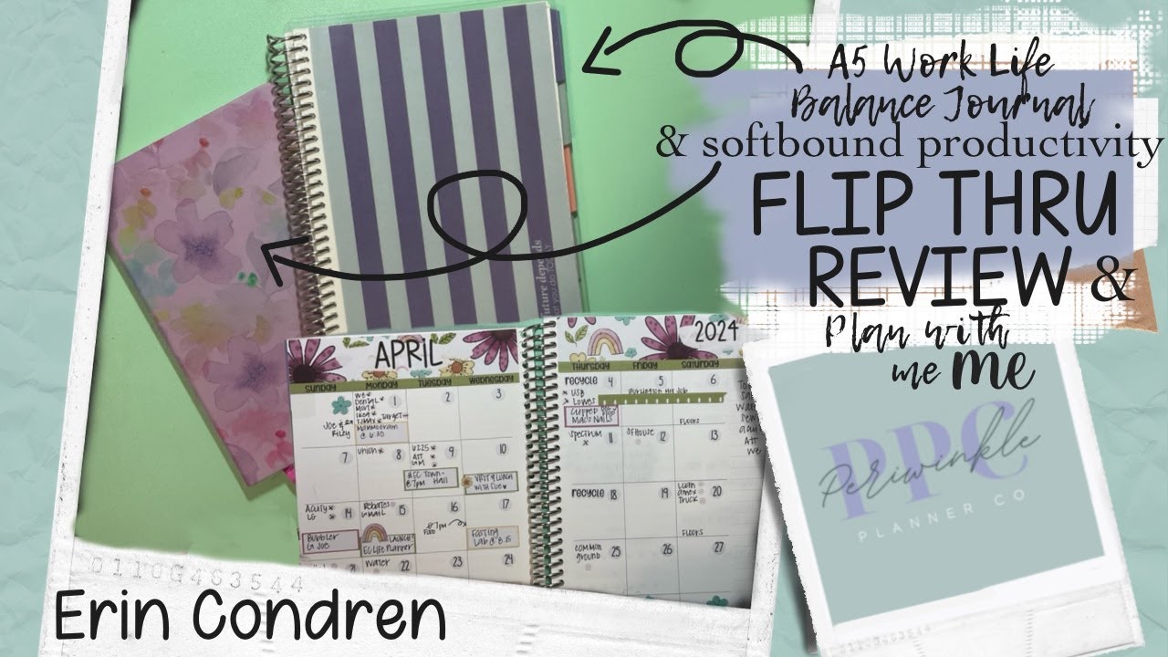 NEW Erin Condren A5 WORK LIFE BALANCE PLANNER Watercolor Petals new-erin-condren-a5-work-life-balance-planner-watercolor-petals