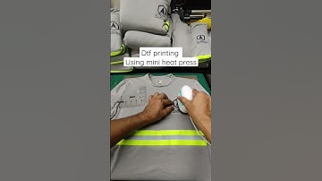 DTF printing using mini heat press #diy #how #screenprinting #tshirt #tutorial