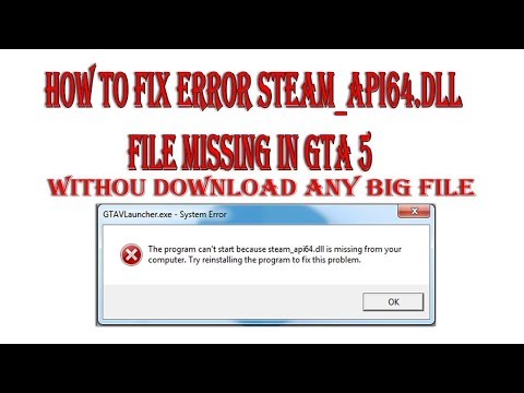 GTA V steam_api64.dll Missing Error 100 Fix