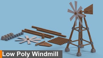 Speedart Low Poly Windmill - Blender