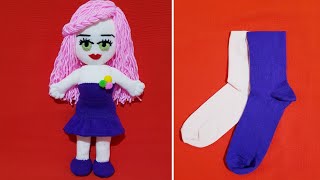 картинка: 😍ИГРУШКА-КУКЛА-НОСКА / 👍Нет вязания, без счета👌Просто и практично в изготовлении / 💯Мой дизайн