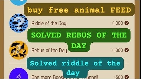 solved rebus of the day | Zoo Riddle of the day | Zoo daily boost | daily reward #riddle #rebus #zoo
