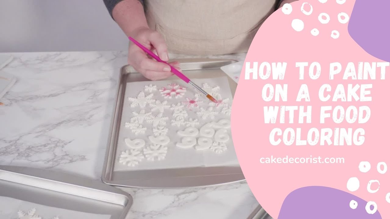 How To Paint On A Cake With Food Coloring YouTube