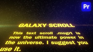 Star Wars Text Crawl MOGRT! ✨