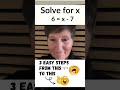 Easy solve one step subtraction equations #algebratrick #algebra #algebratricks #equations #maths