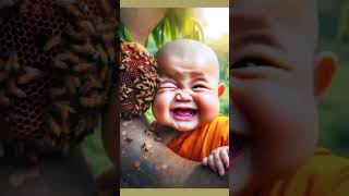 little monk so cute 🌾🌾🌾🌿🌿🥰😱#monk#trending #viral#youtubeshorts #cute #baby