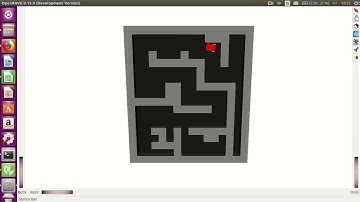 OpenRAVE simulation of robot solving a maze