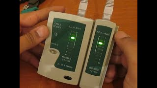 أسهل طريقة لفحص أسلاك الانترنت CAT6 Cable Tester