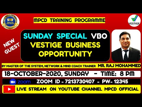 VBP=Vestige Business Plan by Master of the System Mr. Raj Mohammed