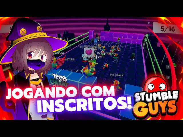 Stumble Guys AO VIVO jogando com inscritos no  - LIVE 19 