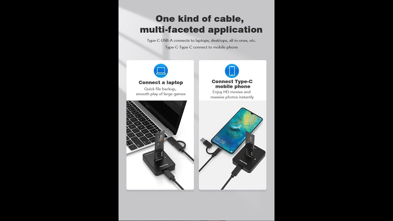 External M.2 SSD Enclosure Review | 10Gbps NVMe & SATA SSD Docking Station