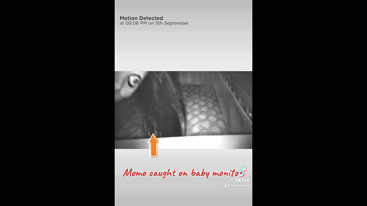 Momo caught on baby monitor.  #scary #fyp #creepypasta #momo