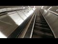 A very slow escalator ride on an energy efficient escalator